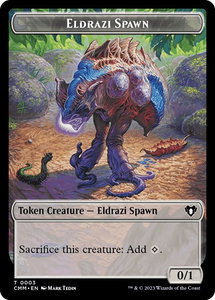 Eldrazi Spawn // Emblem - Ob Nixilis of the Black Oath Double-Sided Token - Commander Masters (CMM) #3 // 52 - Token Magic: The Gathering Trading Card