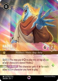 Hades - King of Olympus (Enchanted) - The First Chapter (1) #205/204 - Enchanted Disney Lorcana Trading Card