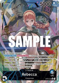 Rebecca (039) (Alternate Art) - Kingdoms of Intrigue (OP04) #OP04-039 - Leader One Piece Trading Card
