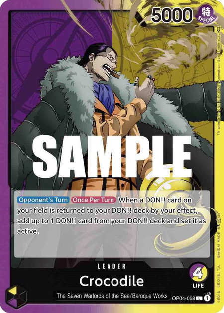 Crocodile (058) - Kingdoms of Intrigue One Piece trading card