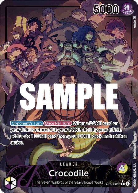 Crocodile (058) (Alternate Art) - Kingdoms of Intrigue One Piece trading card