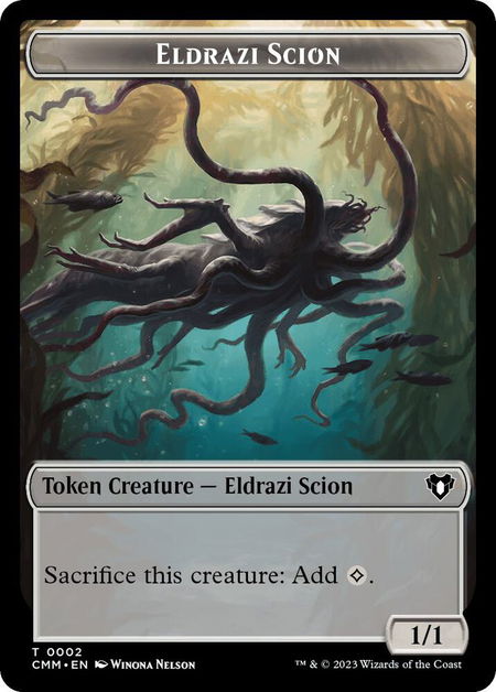 Eldrazi Scion // Assassin Double-Sided Token - Commander Masters Magic: The Gathering trading card