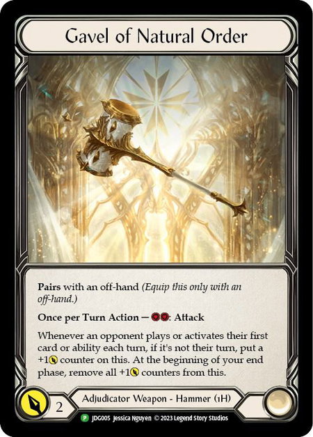 Gavel of Natural Order - JDG005 - Flesh and Blood: Promo Cards Flesh and Blood trading card
