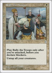 Rally the Troops - Portal Three Kingdoms (PTK) #16 - Uncommon Magic: The Gathering Trading Card