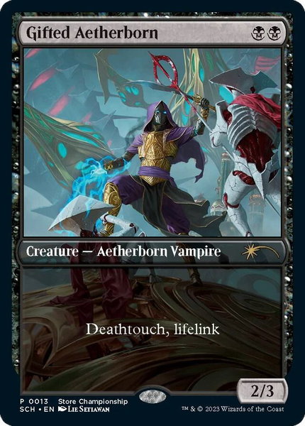 Gifted Aetherborn trading card from Game Day & Store Championship Promos Gifted Aetherborn - Game Day & Store Championship Promos Magic: The Gathering trading card