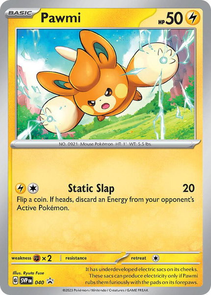 Pawmi - 040 trading card from SV: Scarlet & Violet Promo Cards Pawmi - 040 - SV: Scarlet & Violet Promo Cards Pokémon trading card