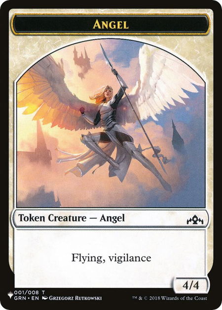 Angel // Warrior Double-Sided Token - The List Reprints Magic: The Gathering trading card