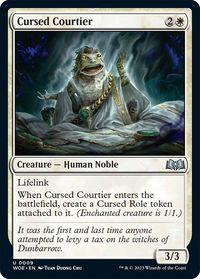 Cursed Courtier - Wilds of Eldraine (WOE) #9 - Uncommon Magic: The Gathering Trading Card