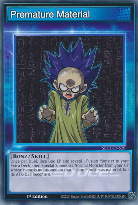 Premature Material - Speed Duel: Streets of Battle City YuGiOh trading card