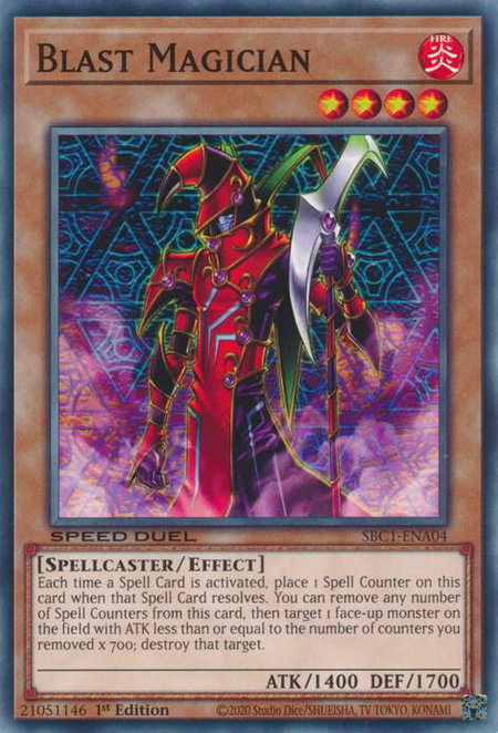 Blast Magician - Speed Duel: Streets of Battle City YuGiOh trading card