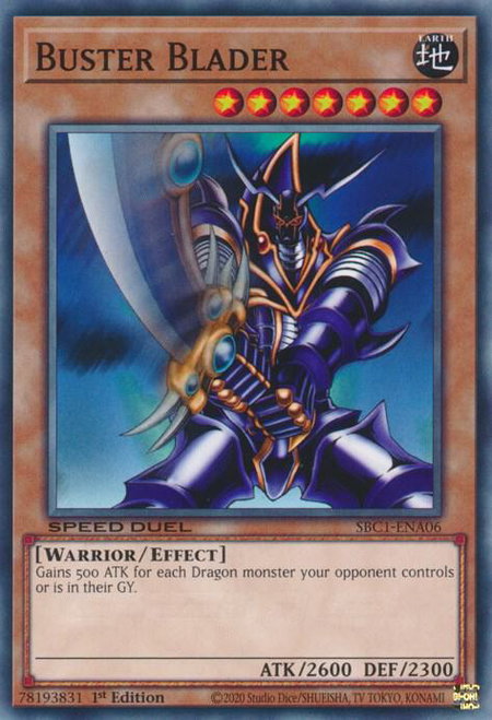 Buster Blader - Speed Duel: Streets of Battle City YuGiOh trading card