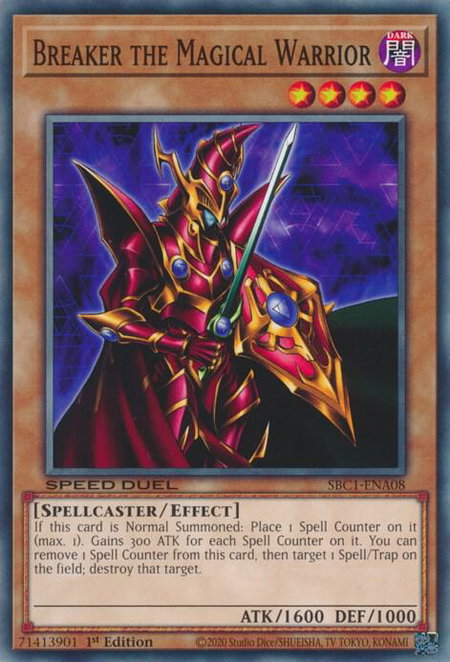 Breaker the Magical Warrior - Speed Duel: Streets of Battle City YuGiOh trading card