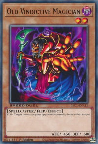 Old Vindictive Magician - Speed Duel: Streets of Battle City (SBC1) #SBC1-ENA11 - Common / Short Print YuGiOh Trading Card