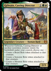 Gylwain, Casting Director - Commander: Wilds of Eldraine (WOC) #4 - Mythic Rare Magic: The Gathering Trading Card