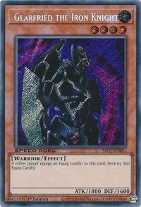 Gearfried the Iron Knight (Secret Rare) - Speed Duel: Streets of Battle City (SBC1) #SBC1-ENB01 - Secret Rare YuGiOh Trading Card