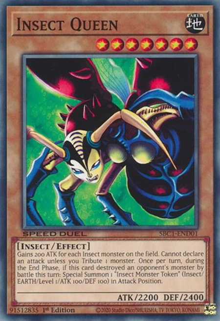 Insect Queen - Speed Duel: Streets of Battle City YuGiOh trading card