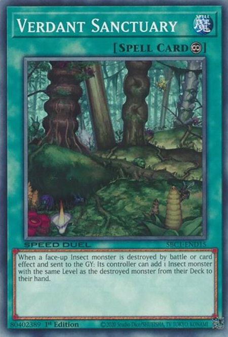 Verdant Sanctuary - Speed Duel: Streets of Battle City YuGiOh trading card
