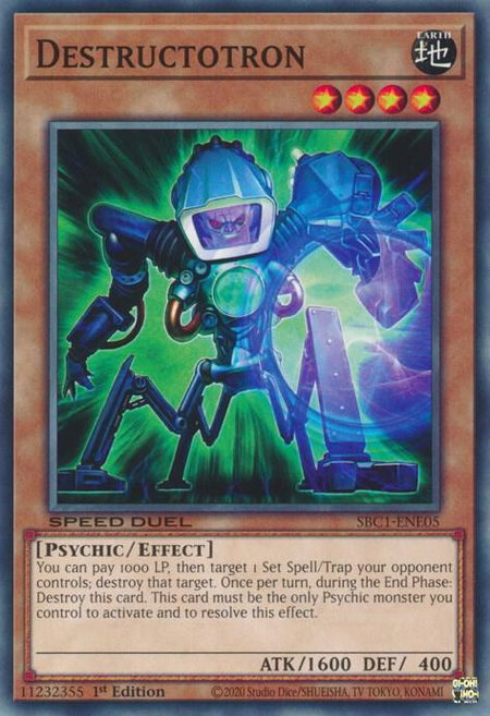 Destructotron - Speed Duel: Streets of Battle City YuGiOh trading card