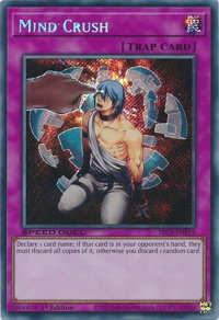 Mind Crush (Secret Rare) - Speed Duel: Streets of Battle City (SBC1) #SBC1-ENE19 - Secret Rare YuGiOh Trading Card