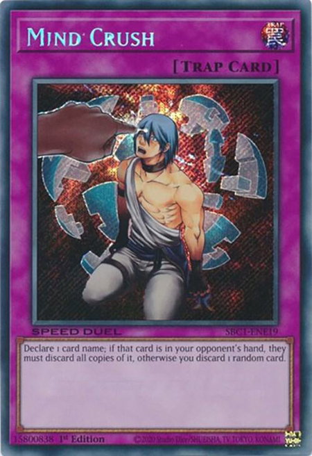 Mind Crush (Secret Rare) - Speed Duel: Streets of Battle City YuGiOh trading card