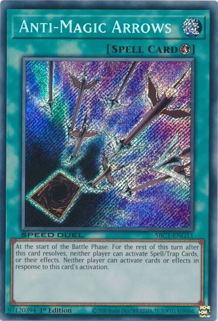 Anti-Magic Arrows (Secret Rare) - Speed Duel: Streets of Battle City YuGiOh trading card
