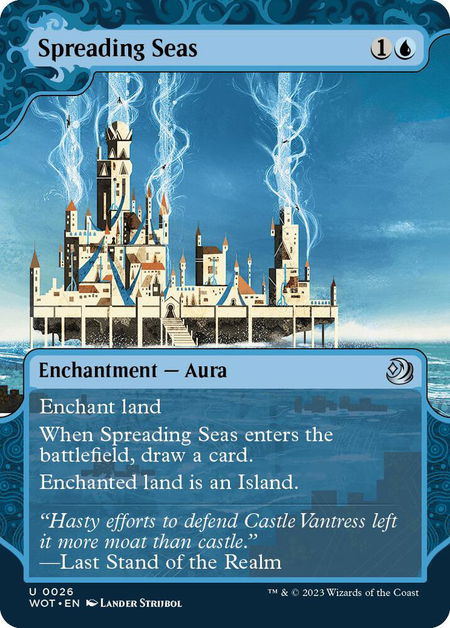 Spreading Seas - Wilds of Eldraine: Enchanting Tales Magic: The Gathering trading card