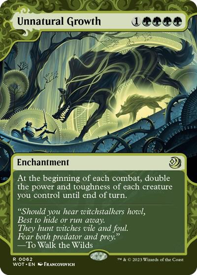Unnatural Growth - Wilds of Eldraine: Enchanting Tales Magic: The Gathering trading card
