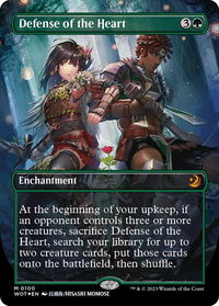 Defense of the Heart (Anime Borderless) (Confetti Foil) - Wilds of Eldraine: Enchanting Tales (WOT) #100 - Mythic Magic: The Gathering Trading Card