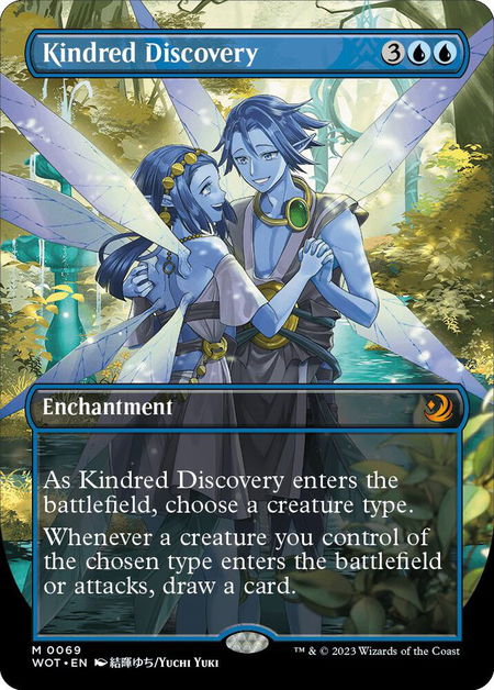 Kindred Discovery (Anime Borderless) - Wilds of Eldraine: Enchanting Tales Magic: The Gathering trading card