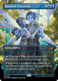 Kindred Discovery (Anime Borderless) (Confetti Foil) - Wilds of Eldraine: Enchanting Tales (WOT) #89 - Mythic Magic: The Gathering Trading Card