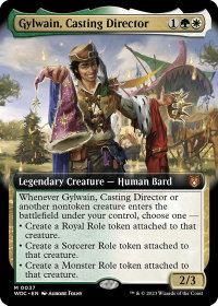 Gylwain, Casting Director (Extended Art) - Commander: Wilds of Eldraine (WOC) #37 - Mythic Rare Magic: The Gathering Trading Card