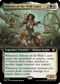 Ellivere of the Wild Court (Extended Art) - Commander: Wilds of Eldraine (WOC) #36 - Mythic Rare Magic: The Gathering Trading Card