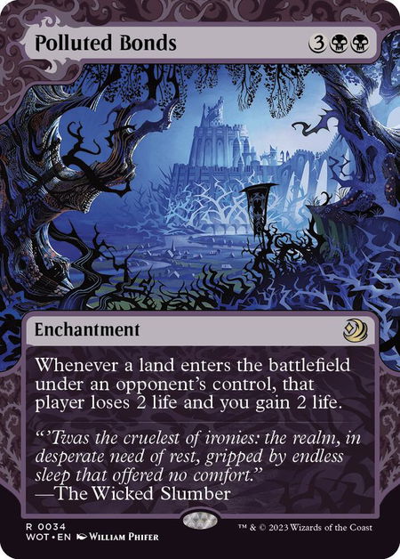 Polluted Bonds - Wilds of Eldraine: Enchanting Tales Magic: The Gathering trading card