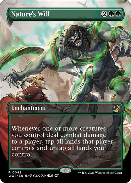 Nature's Will (Anime Borderless) - Wilds of Eldraine: Enchanting Tales Magic: The Gathering trading card