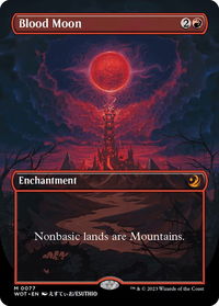 Blood Moon (Anime Borderless) - Wilds of Eldraine: Enchanting Tales (WOT) #77 - Mythic Magic: The Gathering Trading Card