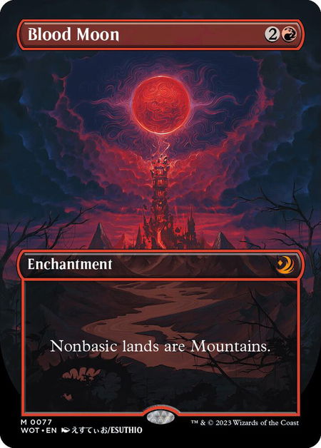 Blood Moon (Anime Borderless) - Wilds of Eldraine: Enchanting Tales Magic: The Gathering trading card