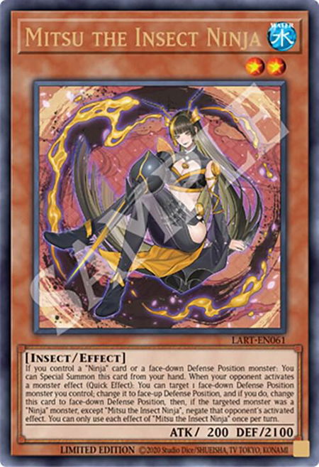 Mitsu the Insect Ninja trading card from The Lost Art Promotion Mitsu the Insect Ninja - The Lost Art Promotion YuGiOh trading card