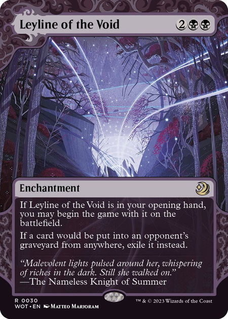 Leyline of the Void - Wilds of Eldraine: Enchanting Tales Magic: The Gathering trading card