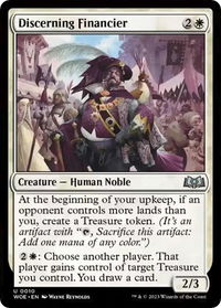 Discerning Financier - Wilds of Eldraine (WOE) #10 - Uncommon Magic: The Gathering Trading Card