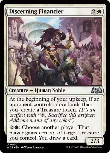Discerning Financier - Wilds of Eldraine Magic: The Gathering trading card