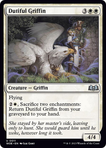 Dutiful Griffin - Wilds of Eldraine Magic: The Gathering trading card