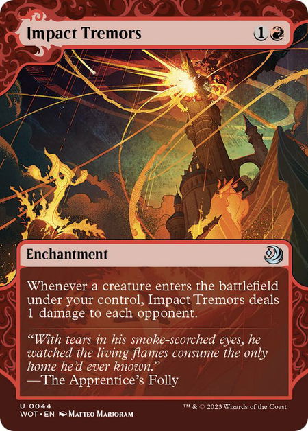 Impact Tremors - Wilds of Eldraine: Enchanting Tales Magic: The Gathering trading card