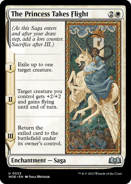 The Princess Takes Flight - Wilds of Eldraine Magic: The Gathering trading card