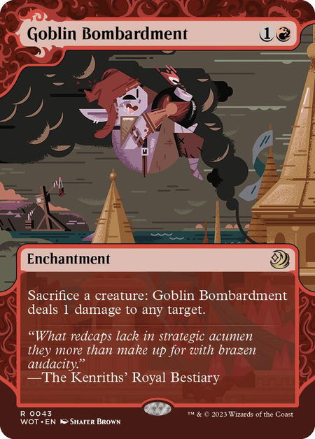 Goblin Bombardment - Wilds of Eldraine: Enchanting Tales Magic: The Gathering trading card