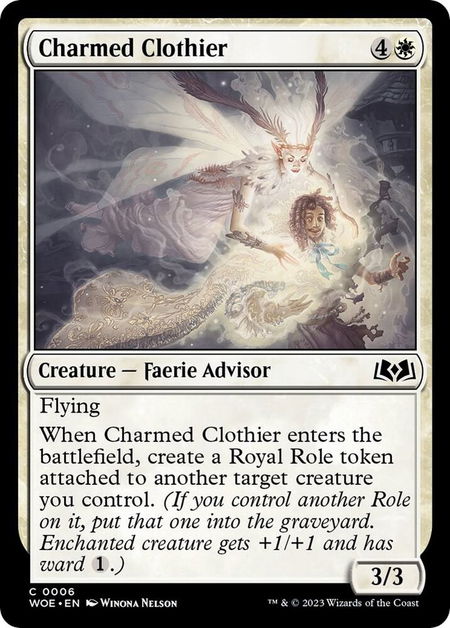 Charmed Clothier - Wilds of Eldraine Magic: The Gathering trading card