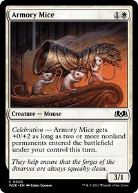 Armory Mice - Wilds of Eldraine (WOE) #3 - Common Magic: The Gathering Trading Card