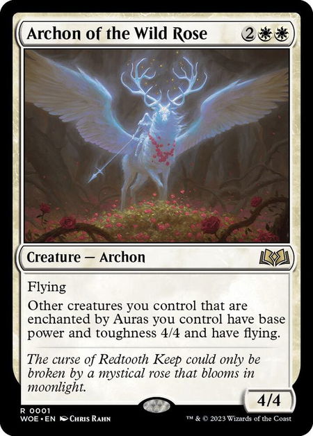 Archon of the Wild Rose - Wilds of Eldraine Magic: The Gathering trading card