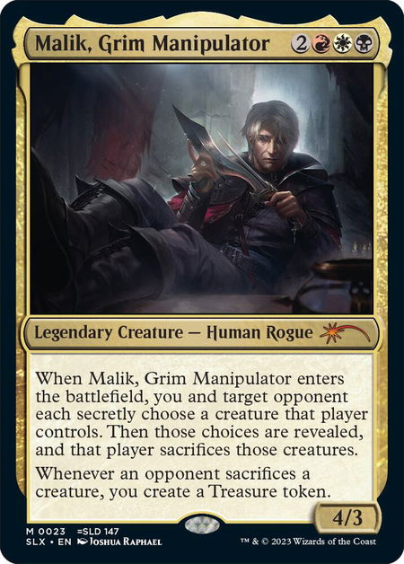 Malik, Grim Manipulator - SLX Cards Magic: The Gathering trading card