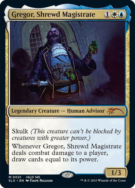 Gregor, Shrewd Magistrate - SLX Cards Magic: The Gathering trading card