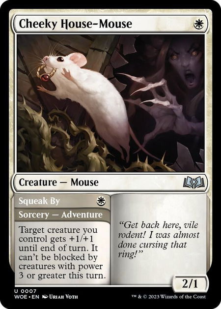 Cheeky House-Mouse - Wilds of Eldraine Magic: The Gathering trading card